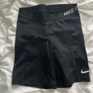 Nike biker shorts, spandex, comfortable, medium